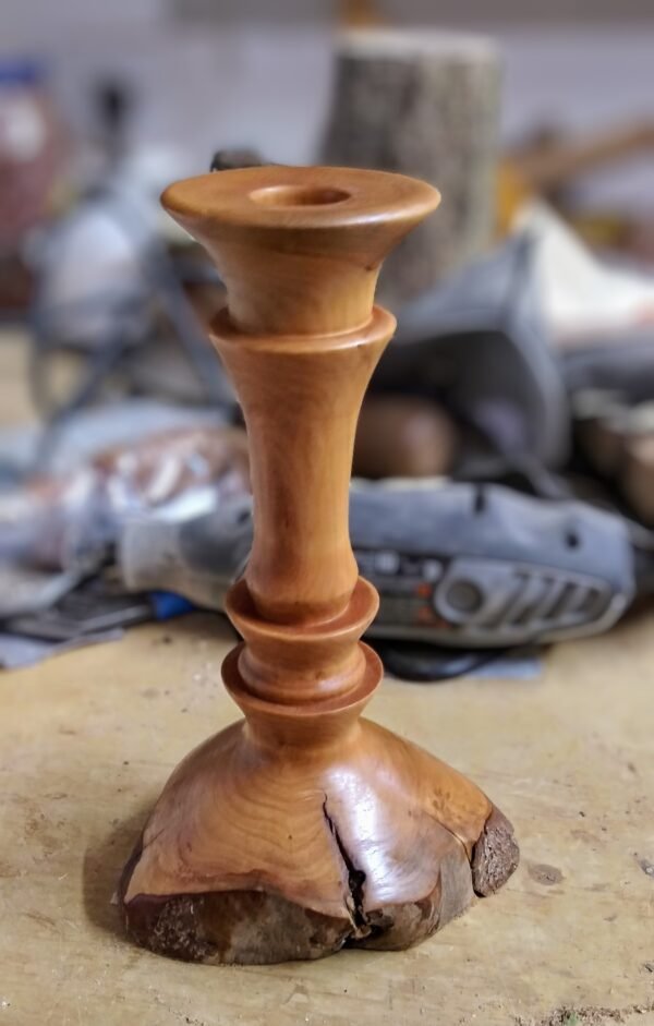 Live Edge Laurel Candlestick