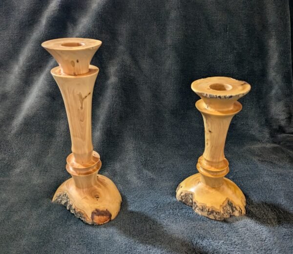Pair of Boxwood Candlesticks